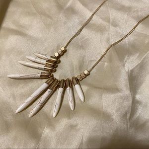 Marble & Gold bohemian necklace